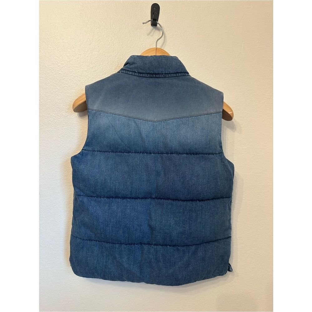 Gap Quilted Denim Blue Women’s Puffer Vest - Picture 8 of 8